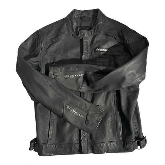 Star Yamaha Leather Motorcycle Jacket Men's X-Large w/ Liner Heavy Durable - Picture 4 of 10